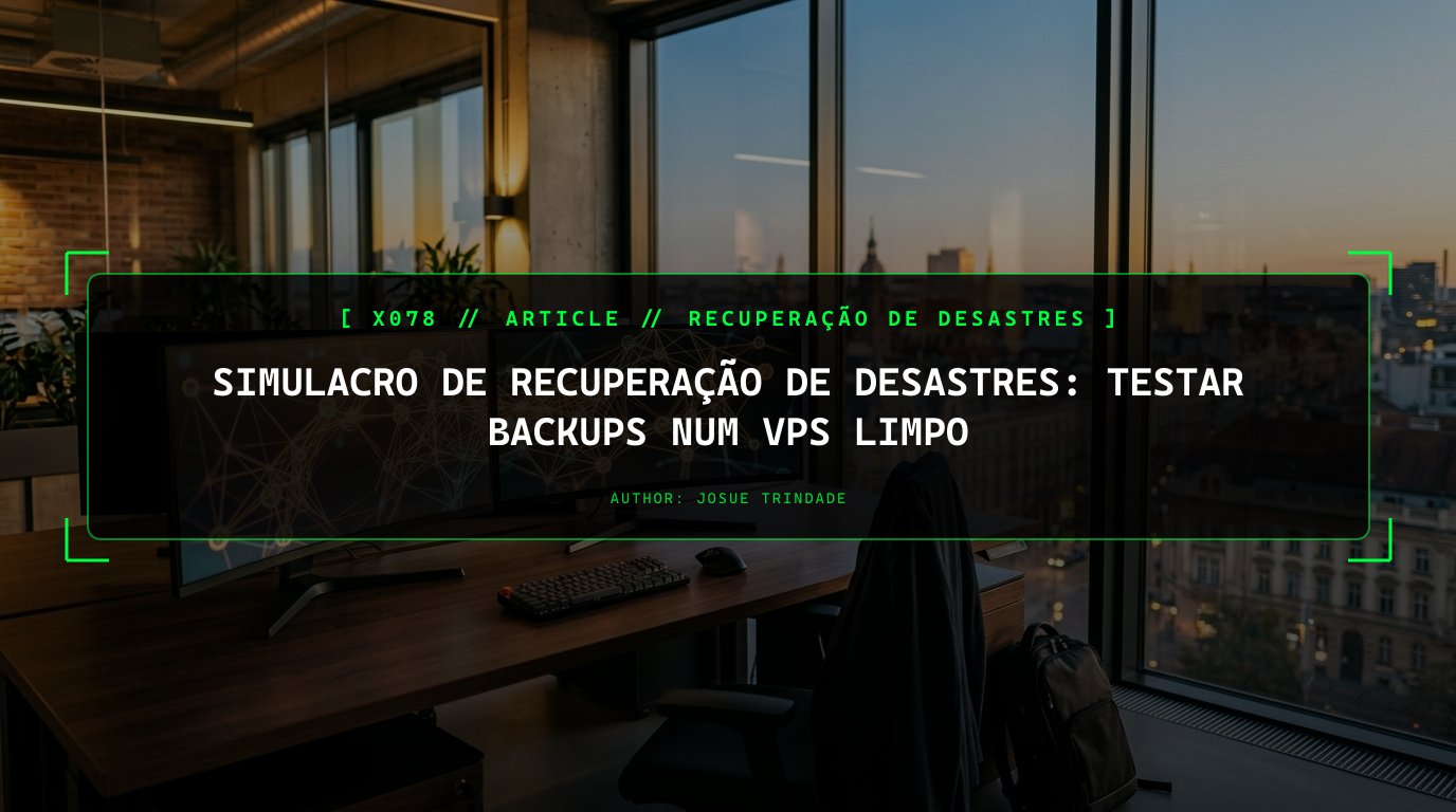 Um Backup Não Testado é Apenas uma Ilusão: Como Executar um Simulacro de Recuperação de Desastres de 30 Minutos num VPS Limpo