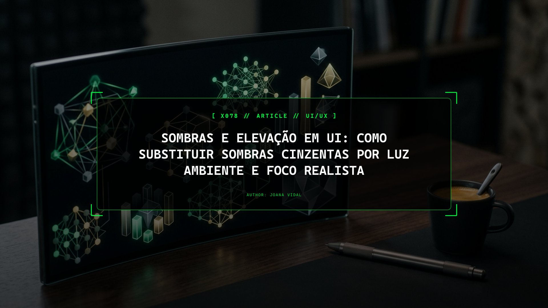 Sombras e Elevação em UI: Como Substituir Sombras Cinzentas por Luz Ambiente e Foco Realista