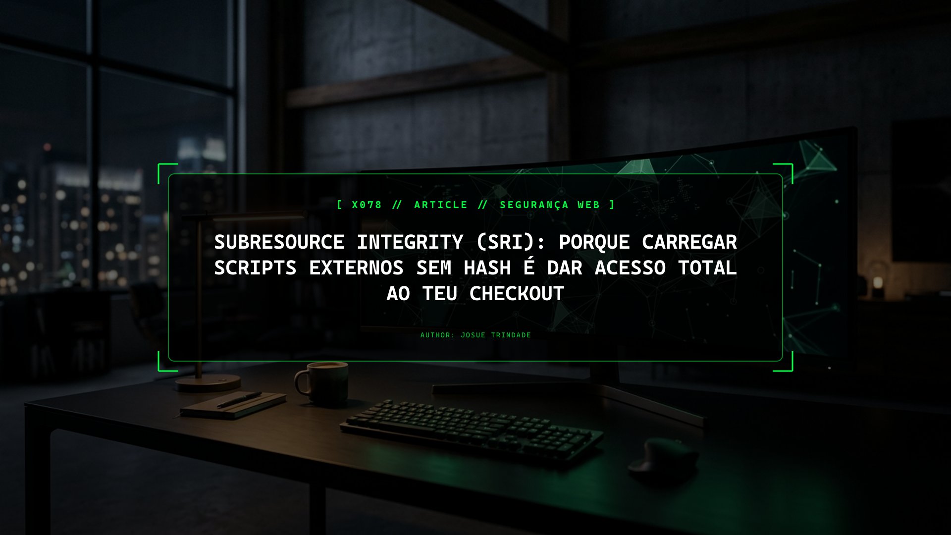 Subresource Integrity (SRI): Porque Carregar Scripts Externos Sem Hash é Dar Acesso Total ao Teu Checkout