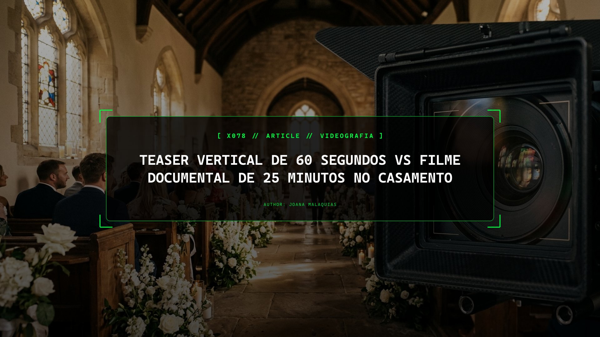 Teaser Vertical de 60 Segundos vs Filme Documental de 25 Minutos no Casamento