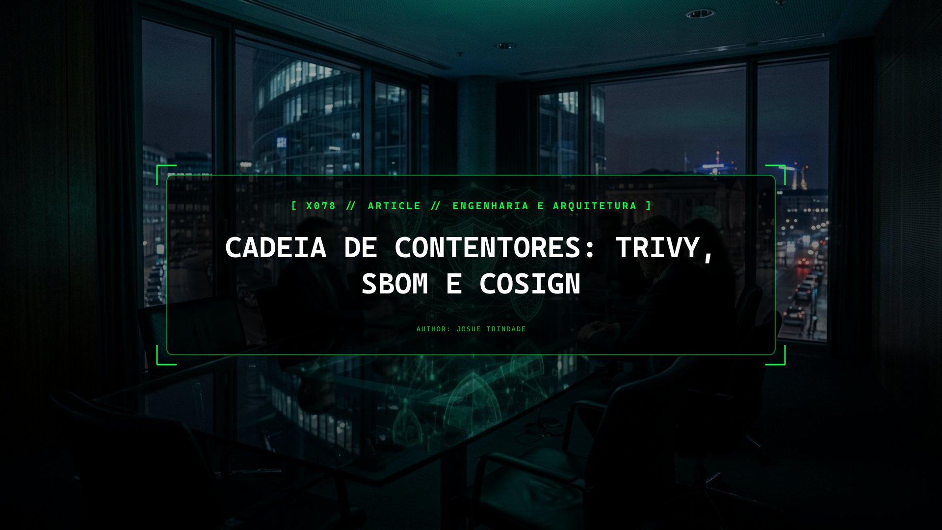 Como Garantir Proveniência Criptográfica de Contentores com Trivy, SBOM e Sigstore Cosign