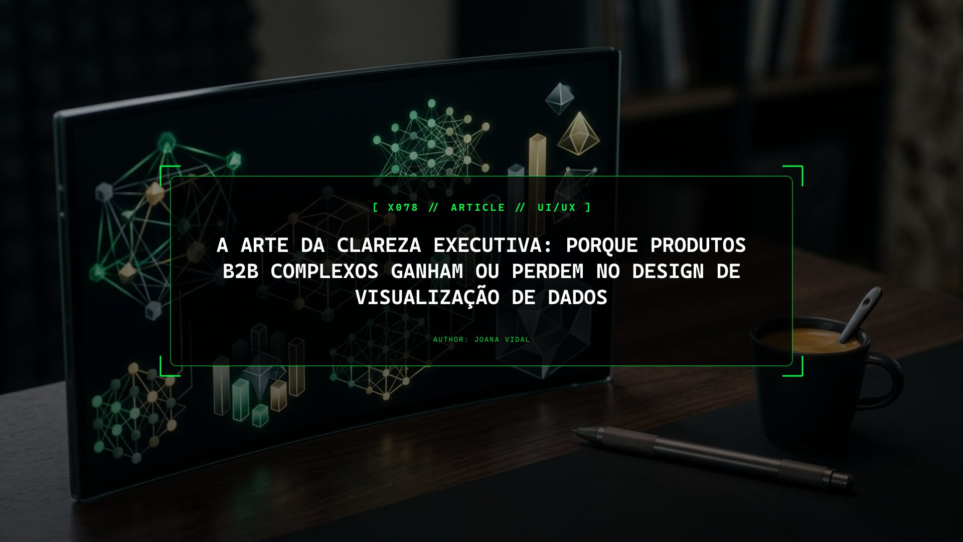 A Arte da Clareza Executiva: Porque Produtos B2B Complexos Ganham ou Perdem no Design de Visualização de Dados