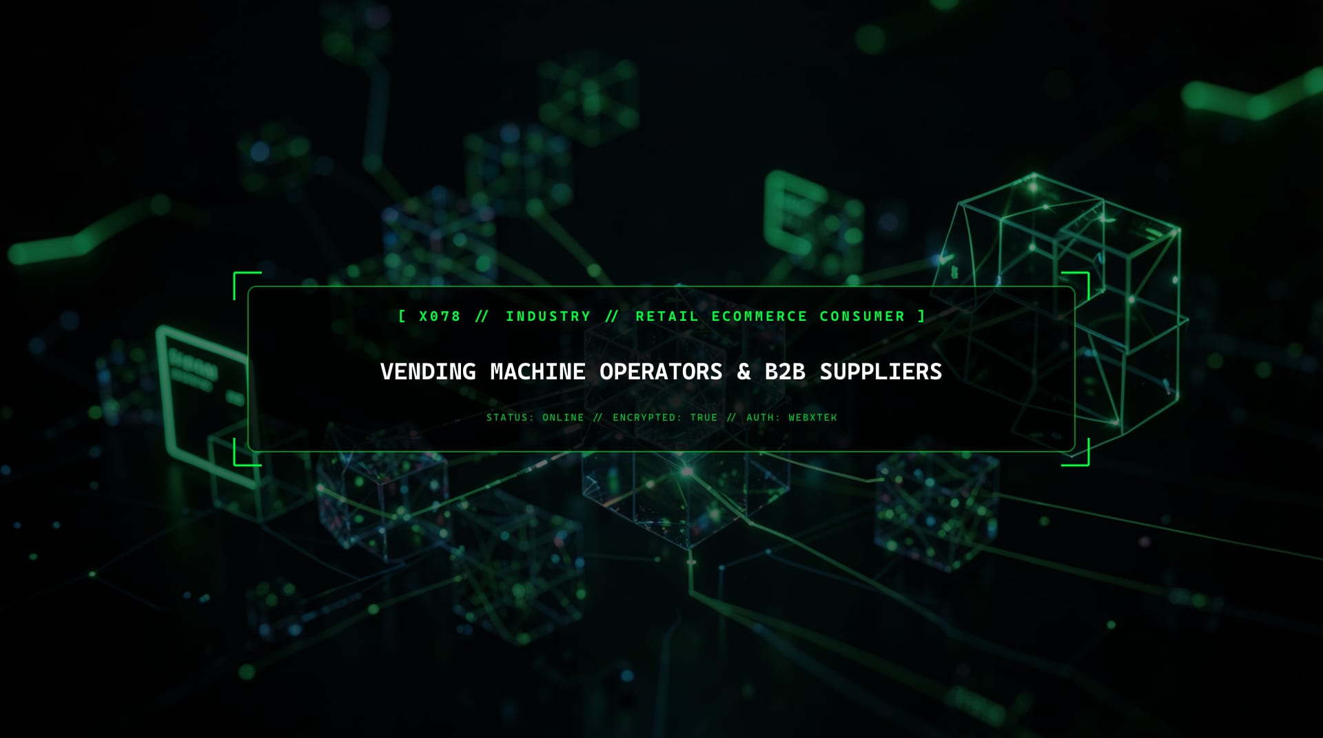 Digital services for Vending Machine Operators & B2B Suppliers