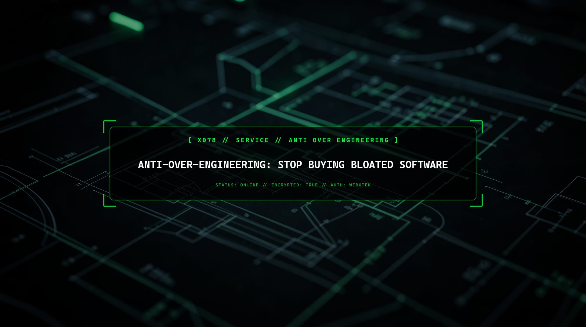 Anti-Over-Engineering, The Lean Web Agency Approach