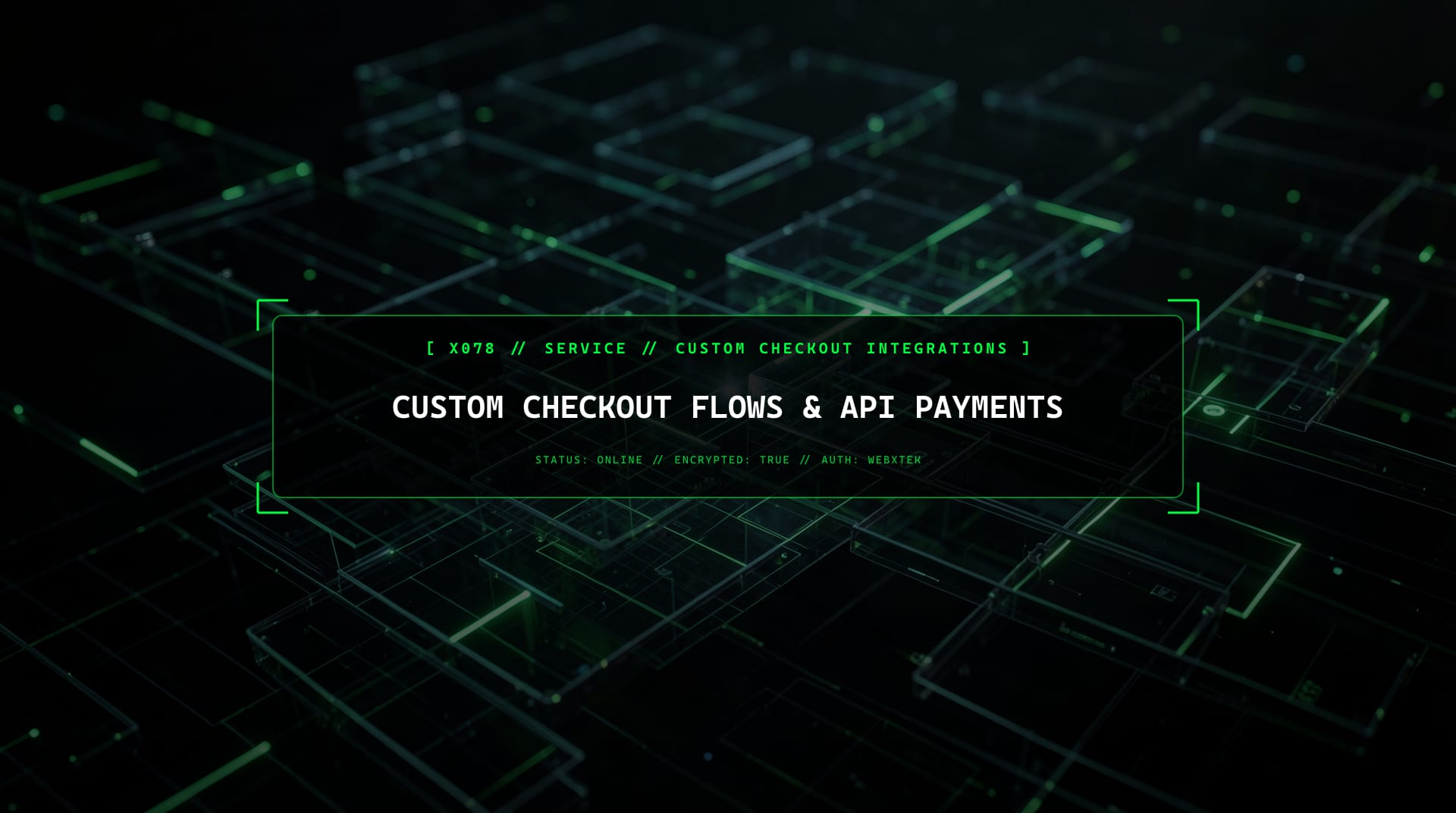 Custom Checkout Flows & API Payments