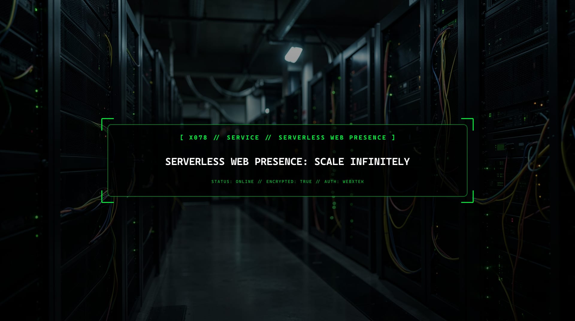 Serverless Web Presence, Infrastructure That Scales to Zero