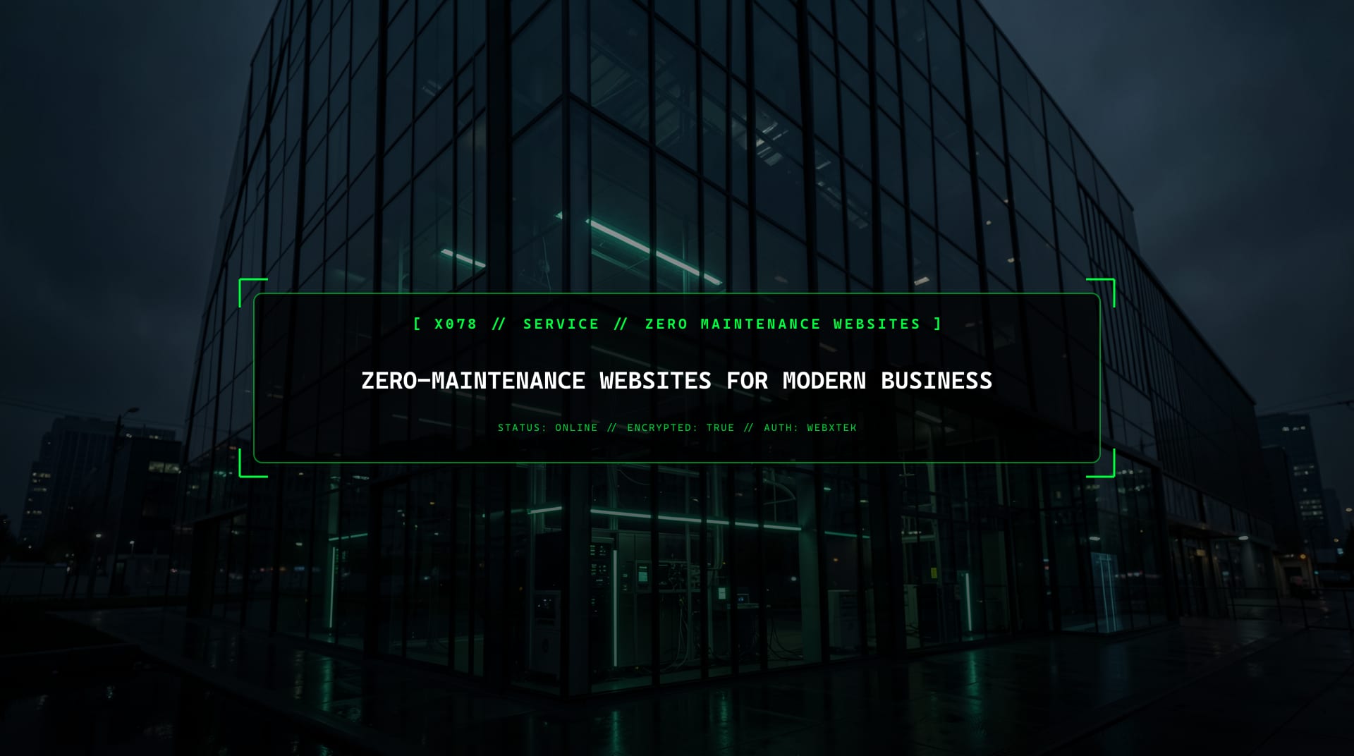 Zero-Maintenance Websites, Built Once, Runs Forever